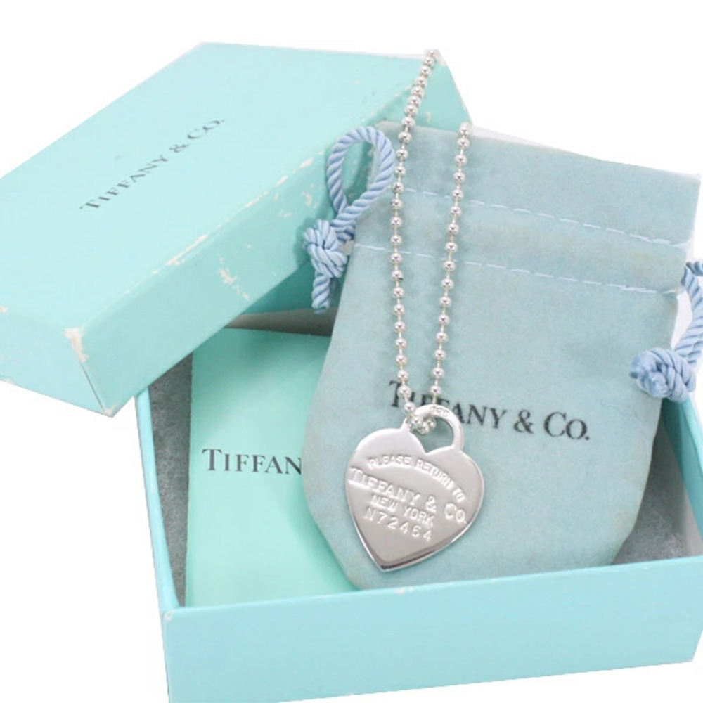 TIFFANY Co to Heart Long Necklace Sterling Silver